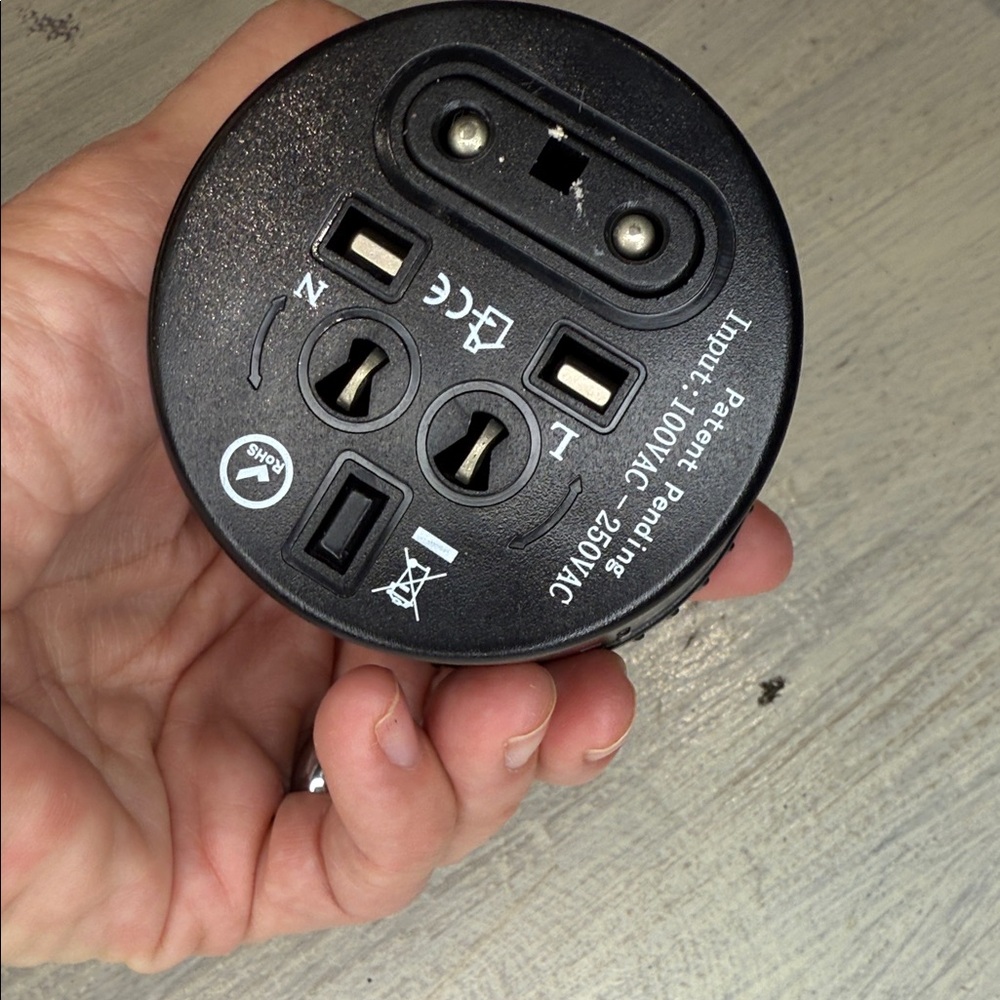 Coach World Travel Adapter Black and Gray Checkered Case - Picture 6 of 10